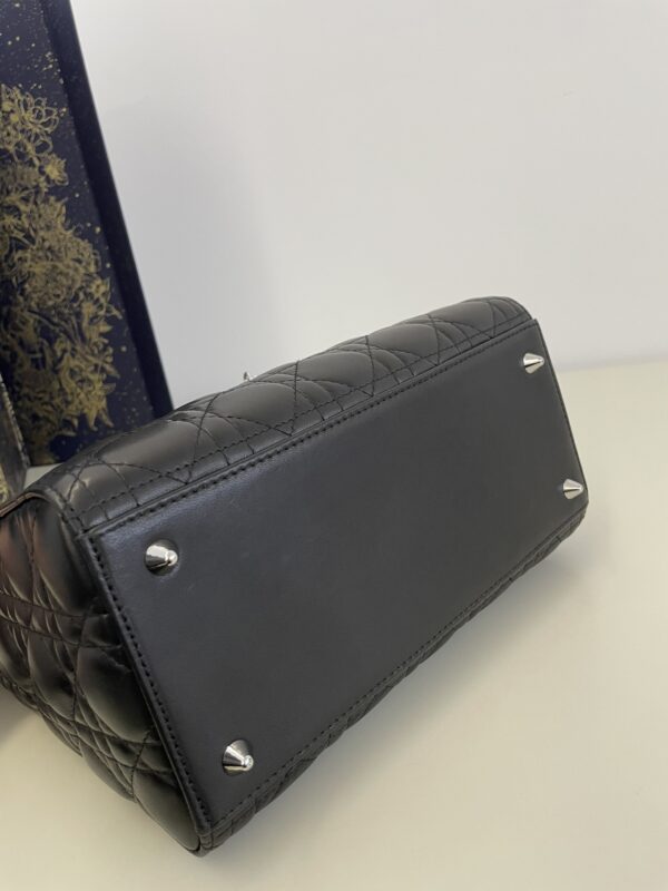 Replica Lady Dior Large Black Silver 4 Replica Lady Dior Large Black Silver - best quality luxury bag dupe