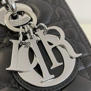 Replica Lady Dior Large Black Silver 8 Replica Lady Dior Large Black Silver - best quality luxury bag dupe