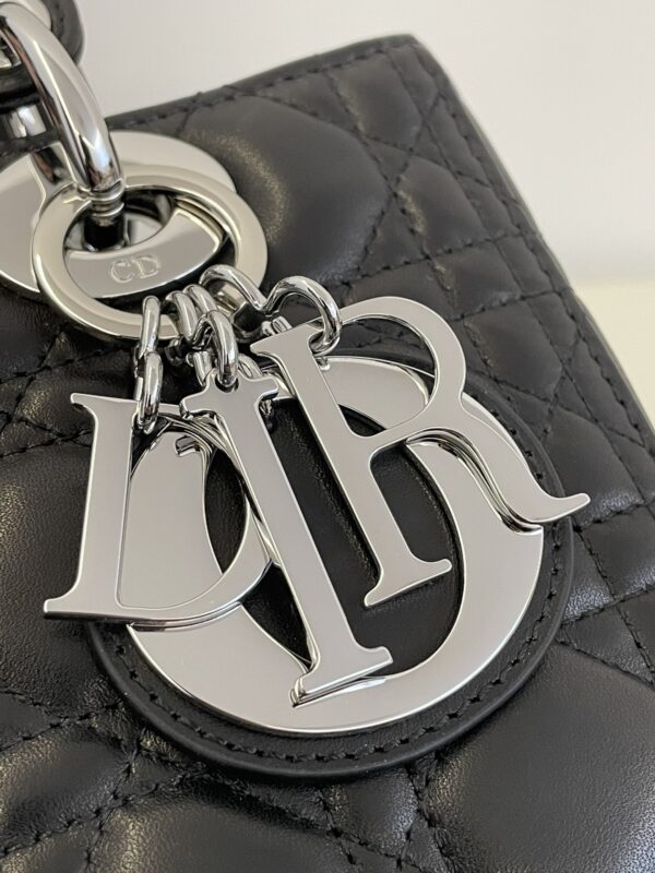 Replica Lady Dior Large Black Silver 8 Replica Lady Dior Large Black Silver - best quality luxury bag dupe