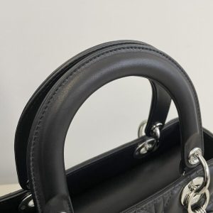 Replica Lady Dior Large Black Silver 3 Replica Lady Dior Large Black Silver - premium 1:1 fake handbag model