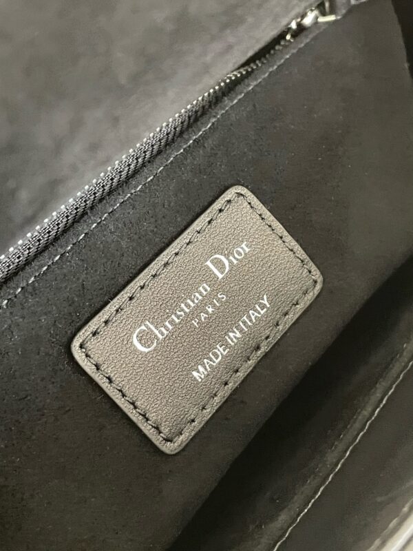 Replica Lady Dior Large Black Silver 9 Replica Lady Dior Large Black Silver - realistic designer-inspired fake bag