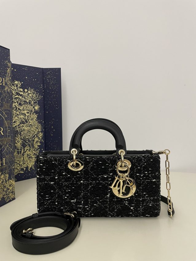 Replica Dior Lady D-Joy Large Bag Wool 1 Replica Dior Lady D-Joy Large Bag Wool - top-tier luxury replica shoulder bag