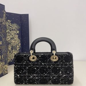 Replica Dior Lady D-Joy Large Bag Wool 7 Replica Dior Lady D-Joy Large Bag Wool - realistic designer-inspired fake bag