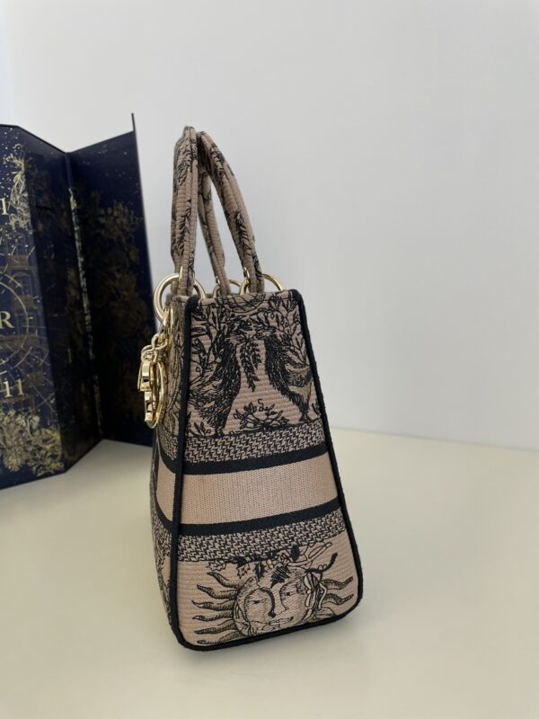 Replica Lady Dior D-Lite Beige Zodiac 4 Replica Lady Dior D-Lite Beige Zodiac - elite superclone designer purse