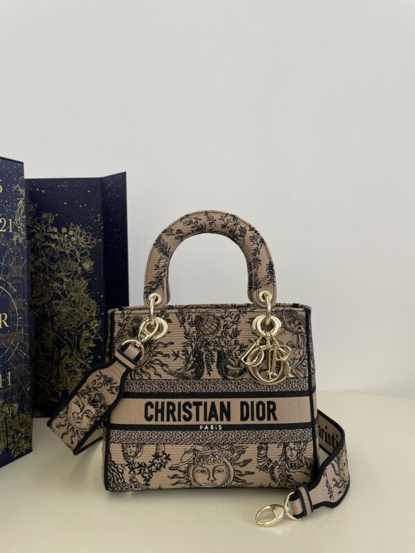 Replica Lady Dior D-Lite Beige Zodiac 1 Replica Lady Dior D-Lite Beige Zodiac - 1:1 designer replica handbag