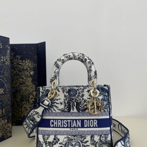 Replica Lady Dior D-Lite Blue Zodiac 1 Replica Lady Dior D-Lite Blue Zodiac - premium-grade designer purse dupe