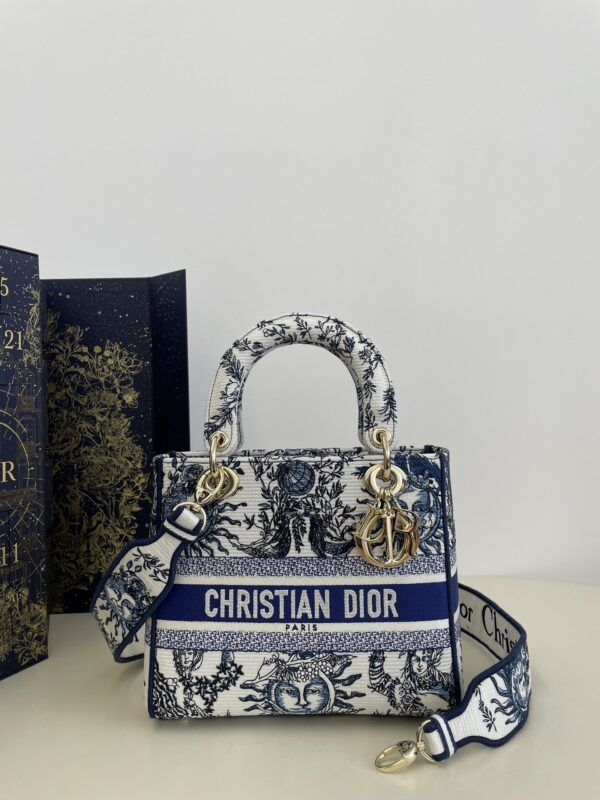 Replica Lady Dior D-Lite Blue Zodiac 1 Replica Lady Dior D-Lite Blue Zodiac - premium-grade designer purse dupe