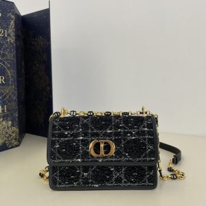 Replica Dior Miss Caro Black Wool 1 Replica Dior Miss Caro Black Wool - 1:1 designer replica handbag