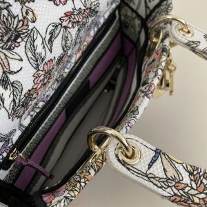 Replica Lady Dior D-Lite Purple Flowers 5 Replica Lady Dior D-Lite Purple Flowers - 1:1 designer replica handbag