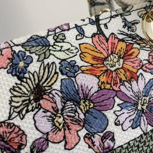 Replica Lady Dior D-Lite Purple Flowers 6 Replica Lady Dior D-Lite Purple Flowers - 1:1 designer replica handbag