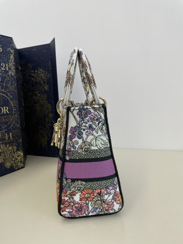 Replica Lady Dior D-Lite Purple Flowers 2 Replica Lady Dior D-Lite Purple Flowers - high-quality designer bag clone