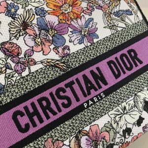 Replica Lady Dior D-Lite Purple Flowers 9 Replica Lady Dior D-Lite Purple Flowers - premium-grade designer purse dupe
