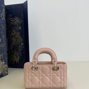 Replica Dior Lady D-Joy Mini Bag Pink 3 Replica Dior Lady D-Joy Mini Bag Pink - elite superclone designer purse