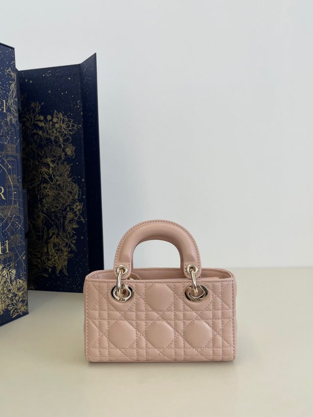 Replica Dior Lady D-Joy Mini Bag Pink 3 Replica Dior Lady D-Joy Mini Bag Pink - elite superclone designer purse