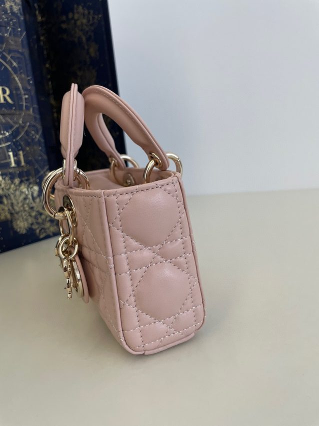 Replica Dior Lady D-Joy Mini Bag Pink 6 Replica Dior Lady D-Joy Mini Bag Pink - premium 1:1 fake handbag model