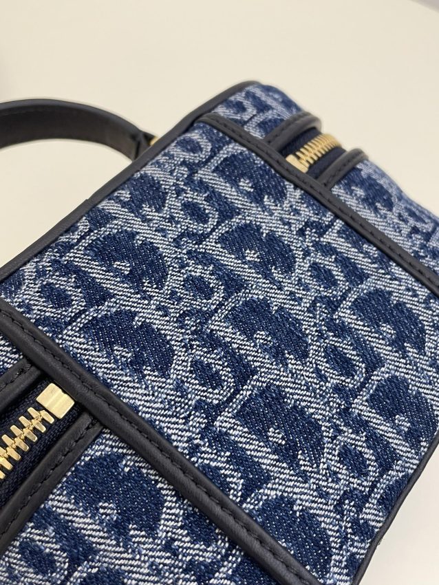 Replica Dior 30 Montaigne Vanity Denim Blue 9 Replica Dior 30 Montaigne Vanity Denim Blue - near-authentic luxury replica handbag