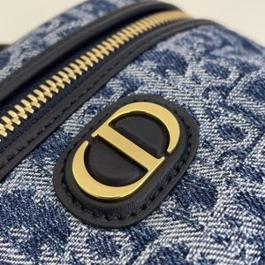 Replica Dior 30 Montaigne Vanity Denim Blue 3 Replica Dior 30 Montaigne Vanity Denim Blue - premium 1:1 fake handbag model