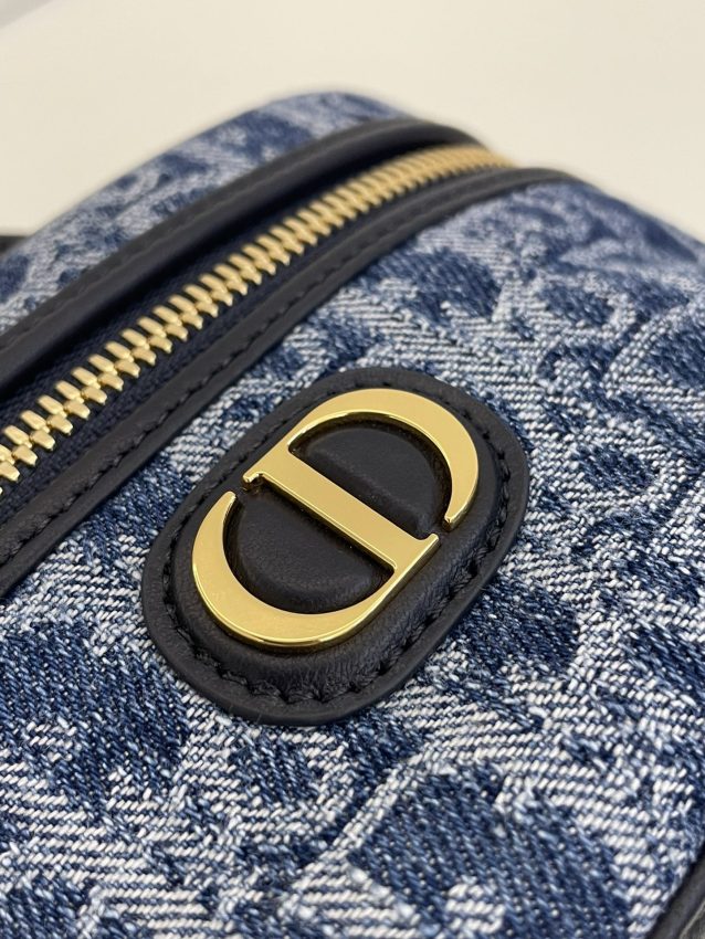 Replica Dior 30 Montaigne Vanity Denim Blue 3 Replica Dior 30 Montaigne Vanity Denim Blue - premium 1:1 fake handbag model