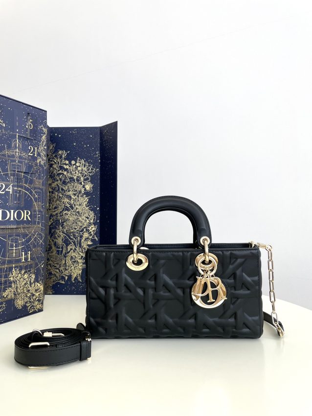 Replica Dior Lady D-Joy Large Bag Black New 1 Replica Dior Lady D-Joy Large Bag Black New - authentic-look luxury purse replica