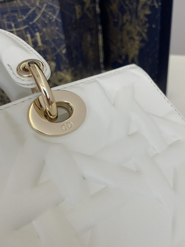 Replica Dior Lady D-Joy Large Bag New White 4 Replica Dior Lady D-Joy Large Bag New White - premium 1:1 fake handbag model