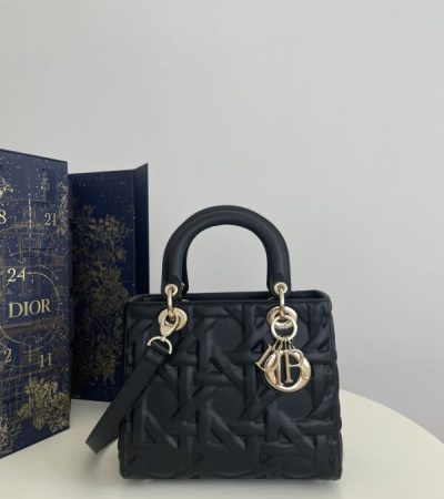 Replica Lady Dior Large Black New - 1:1 designer replica handbag