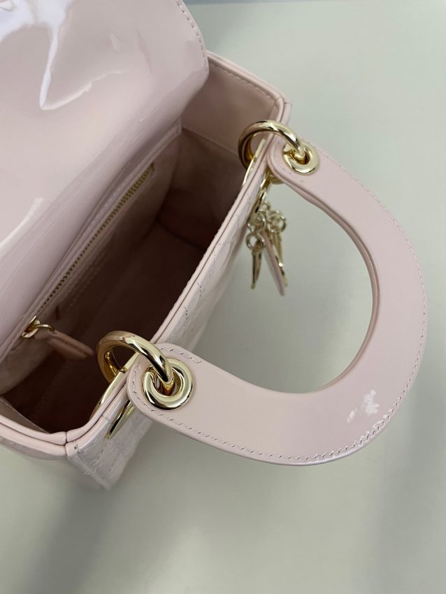 Replica Lady Dior Mini Pink Patent - premium-grade designer purse dupe