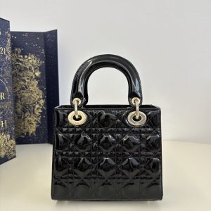 Replica Lady Dior Patent Black ABC 3 Replica Lady Dior Patent Black ABC - 1:1 designer replica handbag