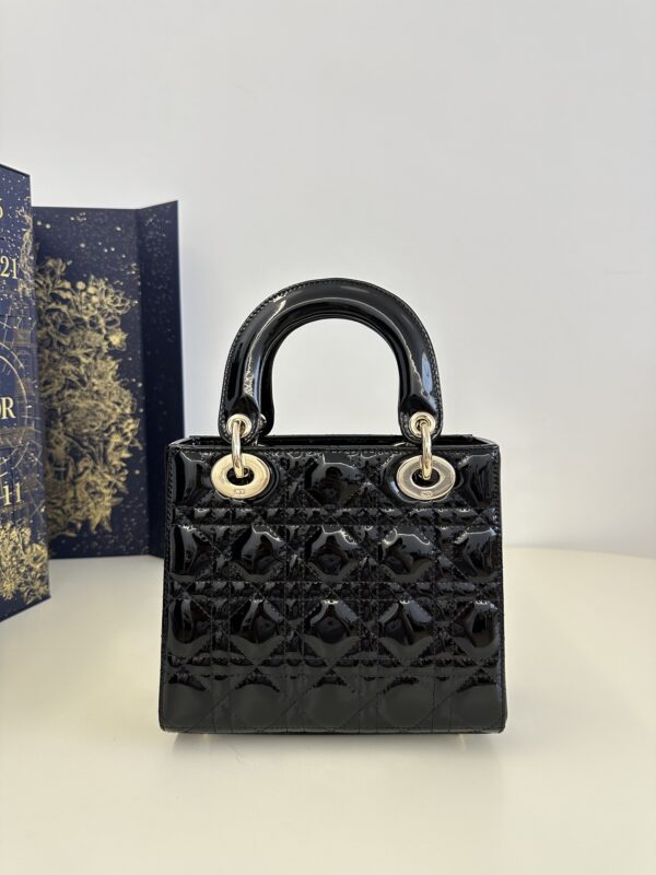 Replica Lady Dior Patent Black ABC 3 Replica Lady Dior Patent Black ABC - 1:1 designer replica handbag