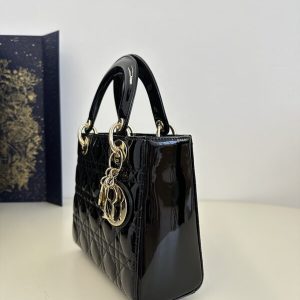 Replica Lady Dior Patent Black ABC 4 Replica Lady Dior Patent Black ABC - elite superclone designer purse