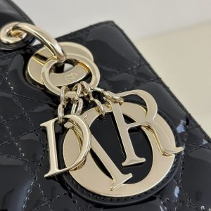 Replica Lady Dior Patent Black ABC 5 Replica Lady Dior Patent Black ABC - realistic designer-inspired fake bag