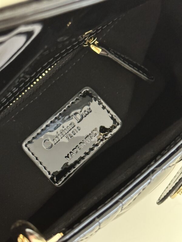 Replica Lady Dior Patent Black ABC 6 Replica Lady Dior Patent Black ABC - elite superclone designer purse