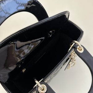 Replica Lady Dior Patent Black ABC 8 Replica Lady Dior Patent Black ABC - premium-grade designer purse dupe