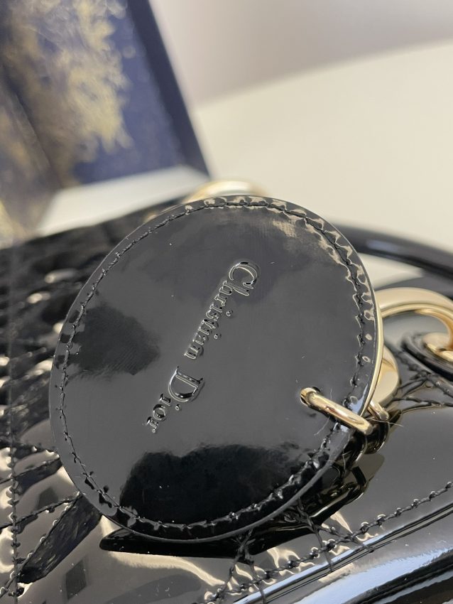 Replica Lady Dior Mini Black Patent - elite superclone designer purse