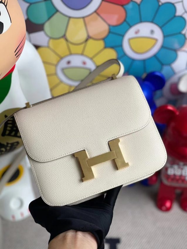 Replica Hermes Constance 18cm White - premium 1:1 fake handbag model