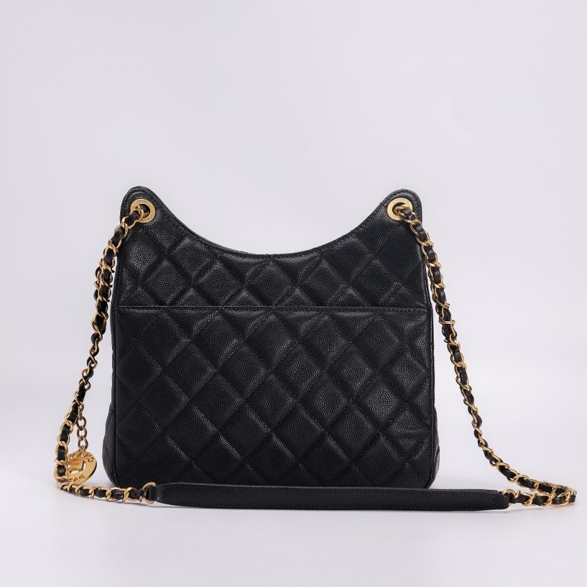 Replica CHANEL Hobo Medium Black 2 Replica CHANEL Hobo Medium Black - high-end fake designer purse