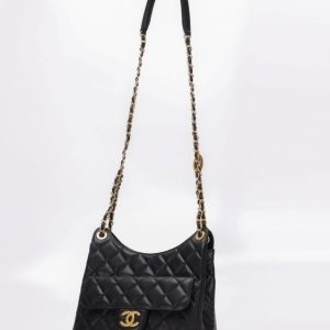 Replica CHANEL Hobo Medium Black 5 Replica CHANEL Hobo Medium Black - high-quality designer bag clone