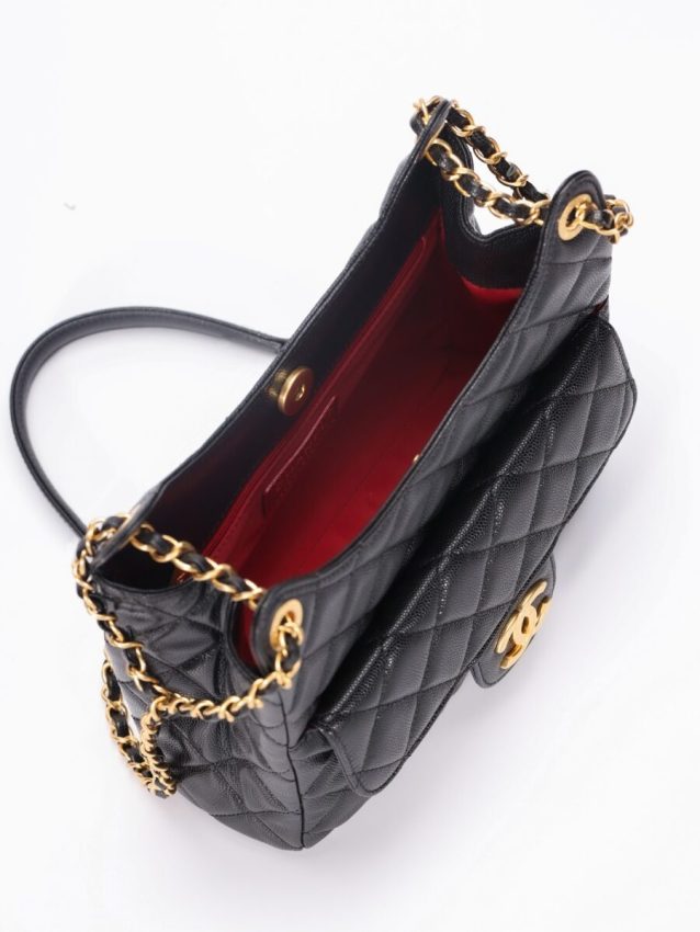Replica CHANEL Hobo Medium Black 6 Replica CHANEL Hobo Medium Black - high-accuracy replica luxury purse