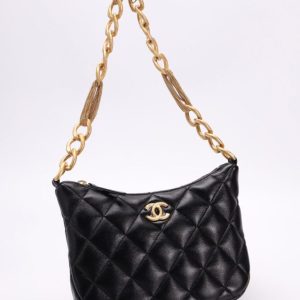 Replica CHANEL Chain Hobo Black 5 Replica CHANEL Chain Hobo Black - 1:1 designer replica handbag