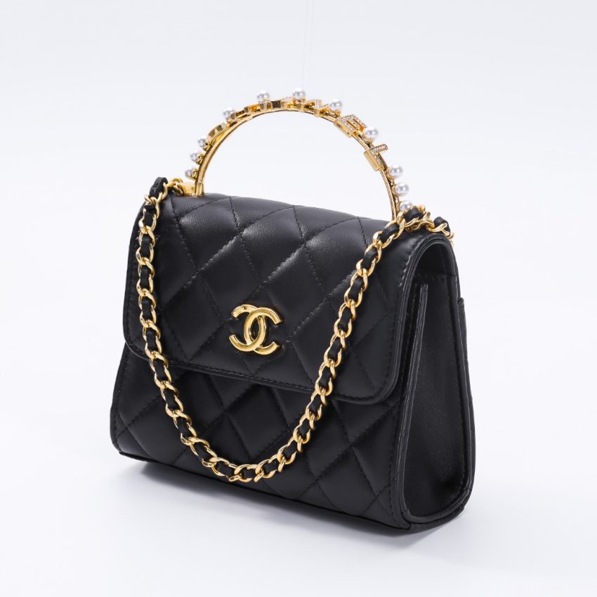 Replica CHANEL 23B Pearl Black Handle Bag 2 Replica CHANEL 23B Pearl Black Handle Bag - best-selling designer handbag dupe
