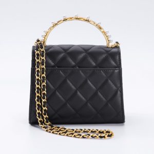 Replica CHANEL 23B Pearl Black Handle Bag 3 Replica CHANEL 23B Pearl Black Handle Bag - high-accuracy replica luxury purse