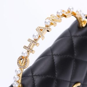 Replica CHANEL 23B Pearl Black Handle Bag 9 Replica CHANEL 23B Pearl Black Handle Bag - elite superclone designer purse