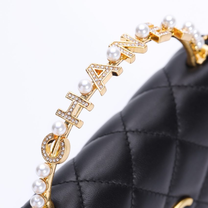 Replica CHANEL 23B Pearl Black Handle Bag 9 Replica CHANEL 23B Pearl Black Handle Bag - elite superclone designer purse
