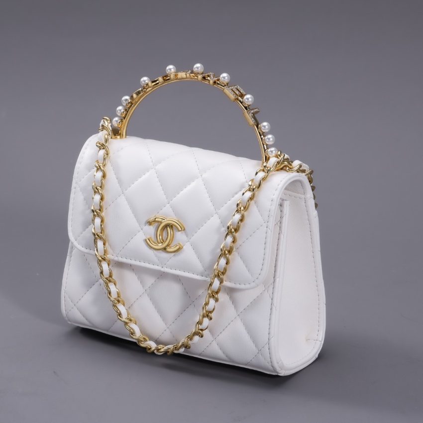 Replica CHANEL 23B Pearl White Handle Bag 2 Replica CHANEL 23B Pearl White Handle Bag - authentic-look luxury purse replica