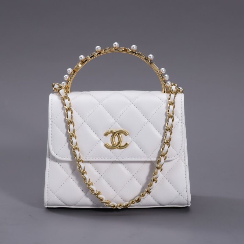 Replica CHANEL 23B Pearl White Handle Bag 1 Replica CHANEL 23B Pearl White Handle Bag - realistic designer-inspired fake bag