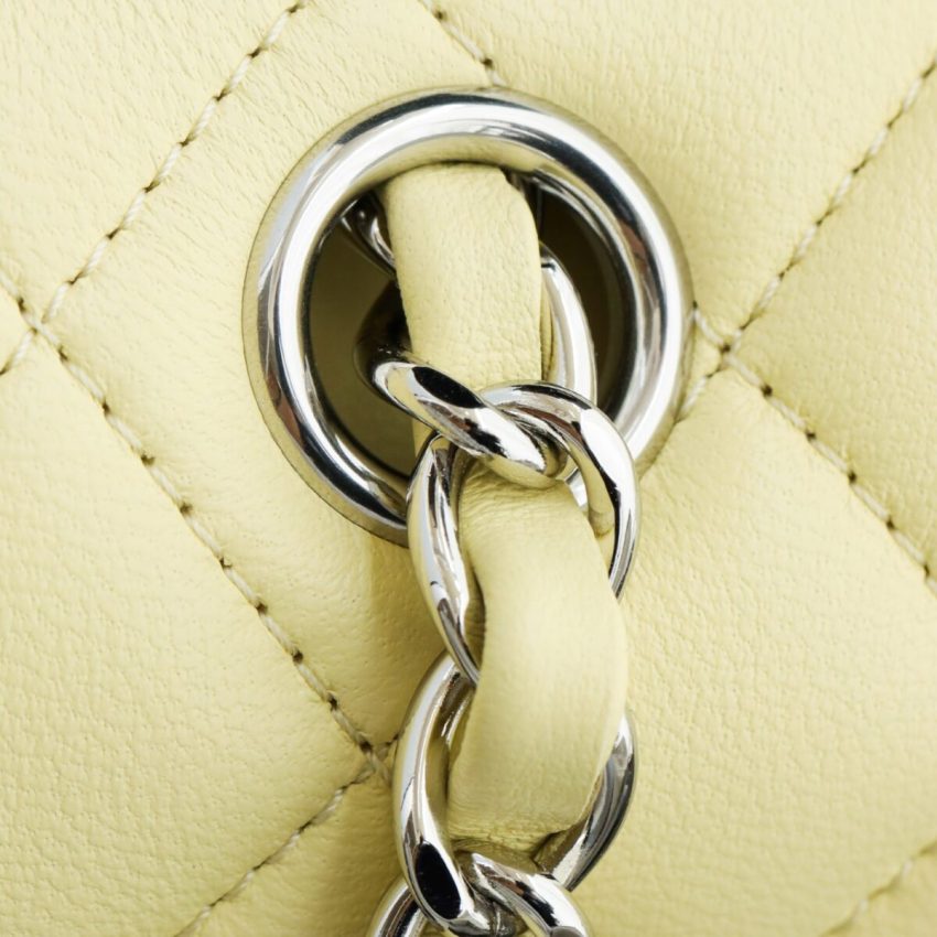 Replica CHANEL Classic Flap 25cm Yellow 10 Replica CHANEL Classic Flap 25cm Yellow - near-authentic luxury replica handbag