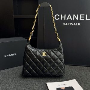 Replica CHANEL 24a Hobo Large Black 1 Replica CHANEL 24a Hobo Large Black - high-accuracy replica luxury purse