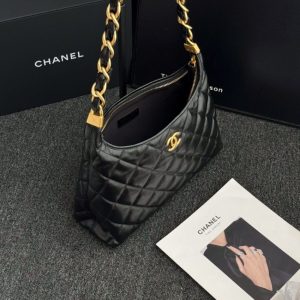 Replica CHANEL 24a Hobo Large Black 9 Replica CHANEL 24a Hobo Large Black - elite superclone designer purse