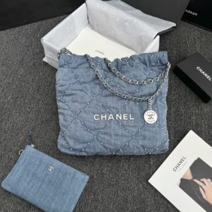 Replica CHANEL 22 Small Handbag Denim 1 Replica CHANEL 22 Small Handbag Denim - best quality luxury bag dupe