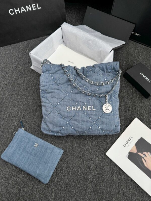 Replica CHANEL 22 Small Handbag Denim 1 Replica CHANEL 22 Small Handbag Denim - best quality luxury bag dupe