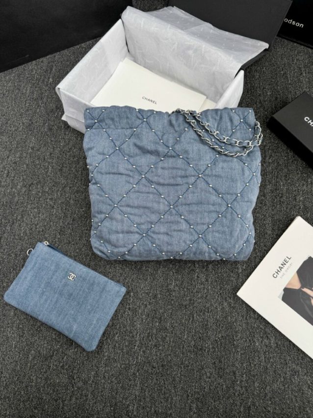 Replica CHANEL 22 Small Handbag Denim 2 Replica CHANEL 22 Small Handbag Denim - best-selling designer handbag dupe
